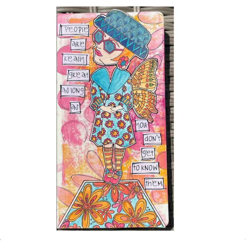 Dyan Reaveley Dylusions Dinky Dolls Set 1 Cling Stamps dyr10028 patterns