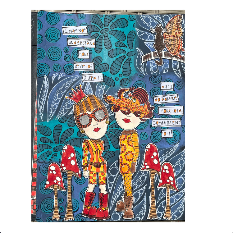 Dyan Reaveley Dylusions Dinky Dolls Set 2 Cling Stamps dyr10029 mushrooms