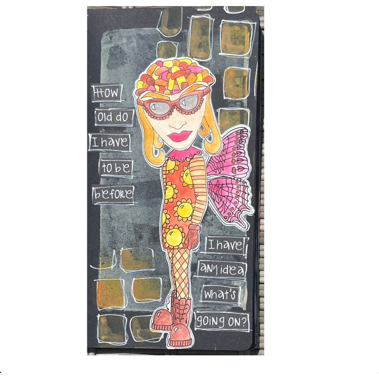 Dyan Reaveley Dylusions Dinky Dolls Set 3 Cling Stamps dyr10030 wings