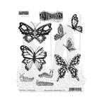 Dyan Reaveley Dylusions Flutterby Cling Stamps dyr10048