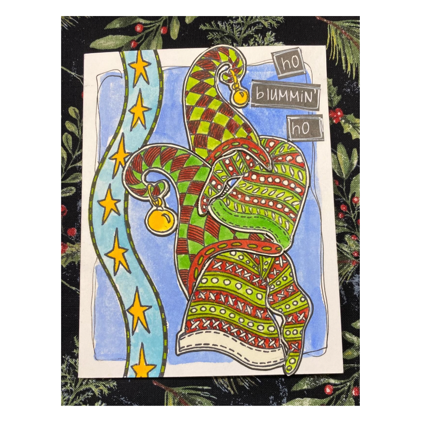 Dyan Reaveley Dylusions Gnome For The Holidays Cling Stamps dyr10036 hats