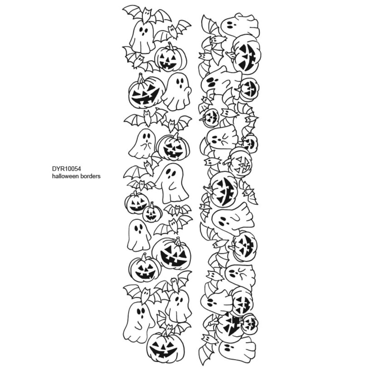 Dyan Reaveley Dylusions Halloween Borders Cling Stamps dyr10054