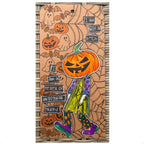 Dyan Reaveley Dylusions Halloween Borders Cling Stamps dyr10054 person wearing pumpkin head tag