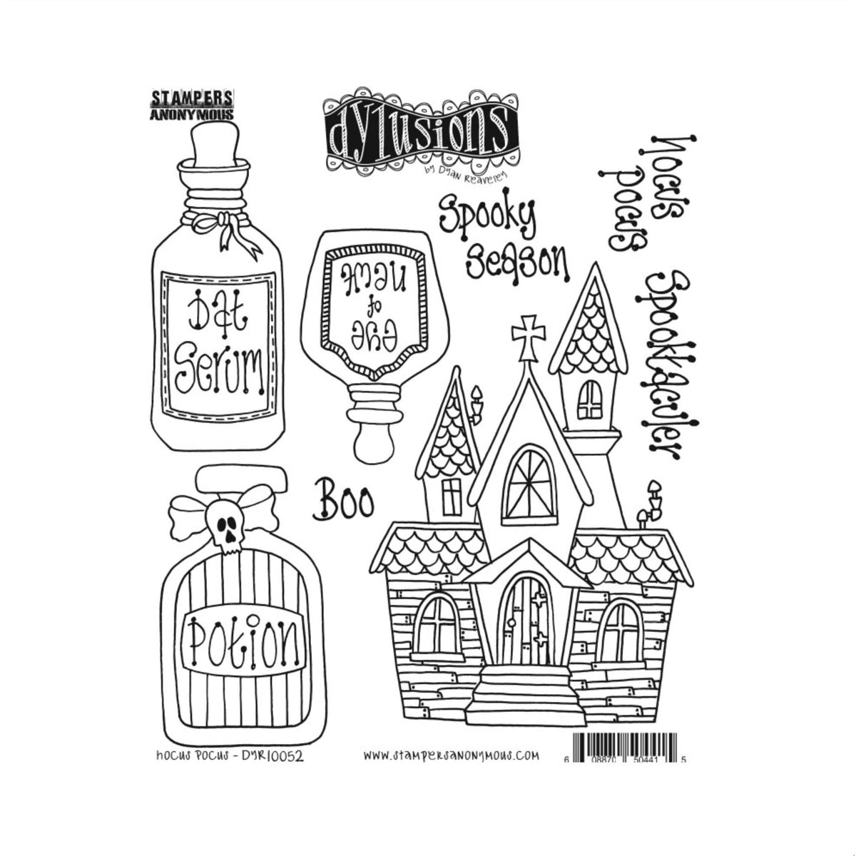 Dyan Reaveley Dylusions Hocus Pocus Cling Stamps dyr10052