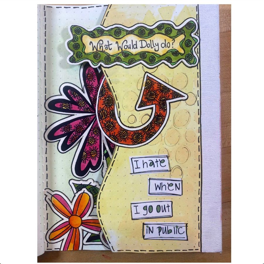 Dyan Reaveley Dylusions In The Frame Cling Stamps dyr10049 i hate public journal page