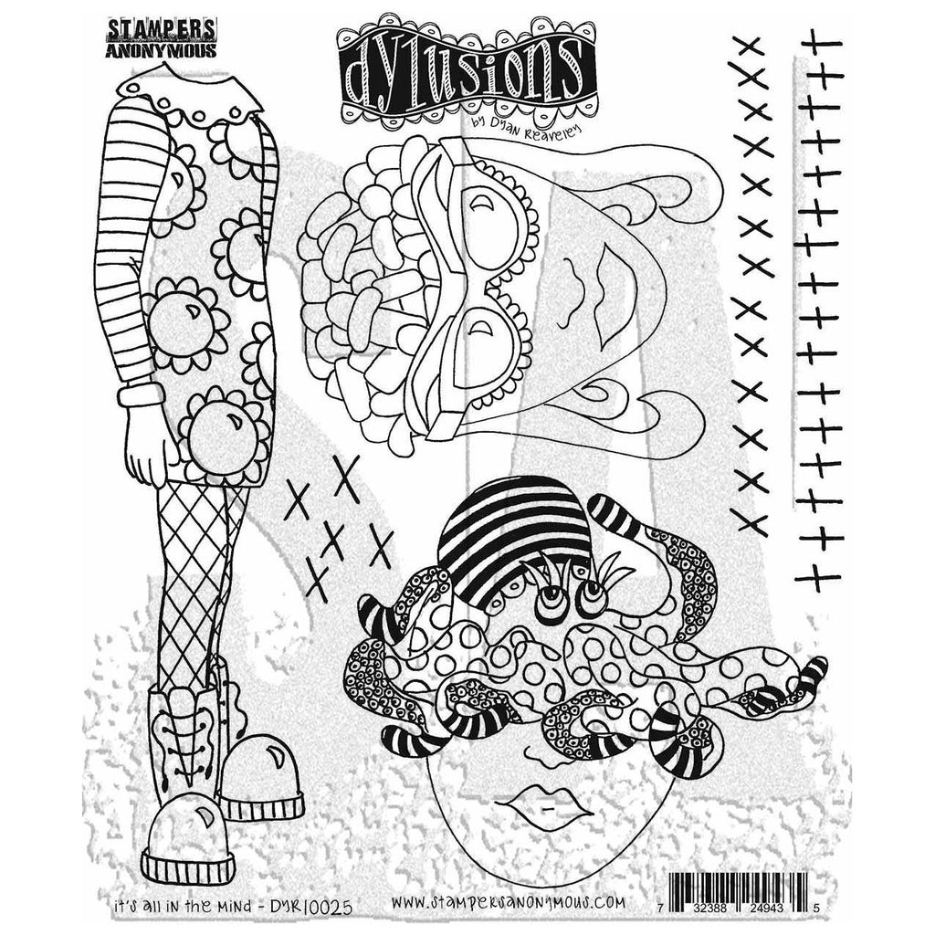Dyan Reaveley Dylusions It's All In The Mind Cling Stamps dyr10025