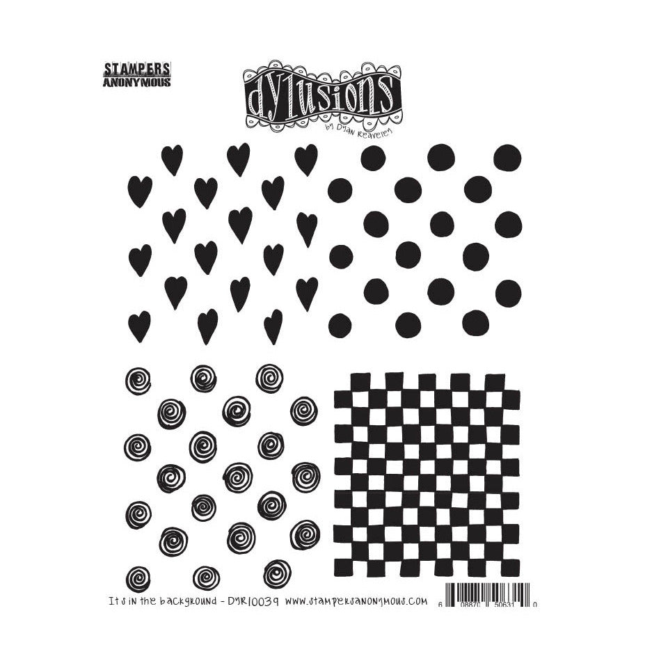 Dyan Reaveley Dylusions It's In The Background Cling Stamps dyr10039