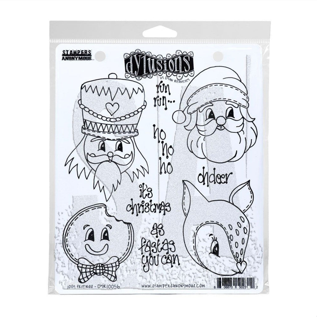 Dyan Reaveley Dylusions Jolly Friends Cling Stamps dyr10056