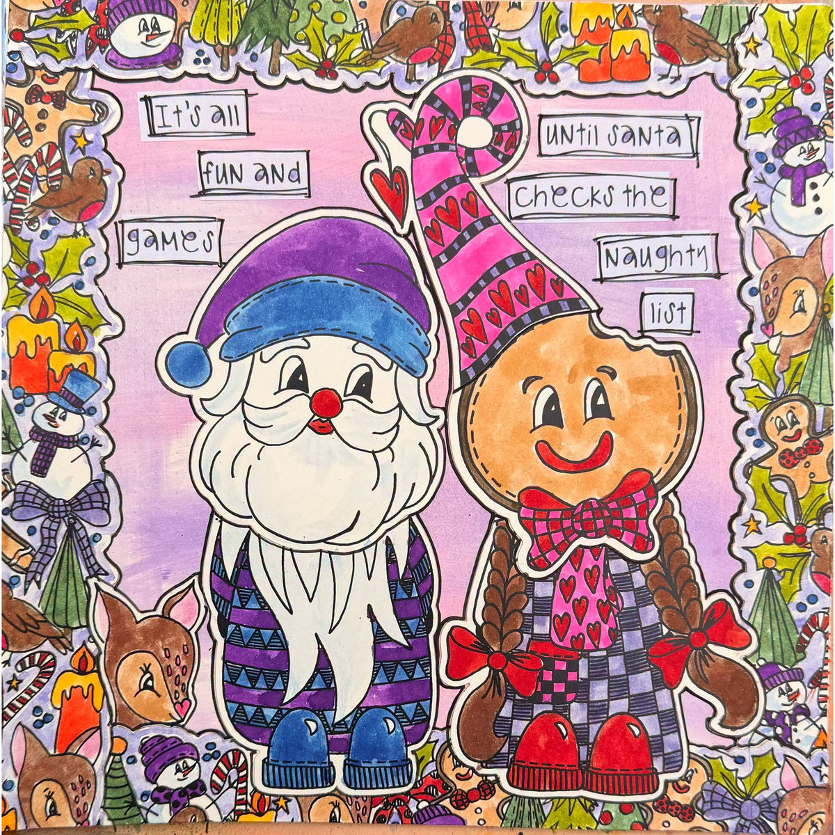 Dyan Reaveley Dylusions Jolly Friends Cling Stamps dyr10056 it's all fun and games picture