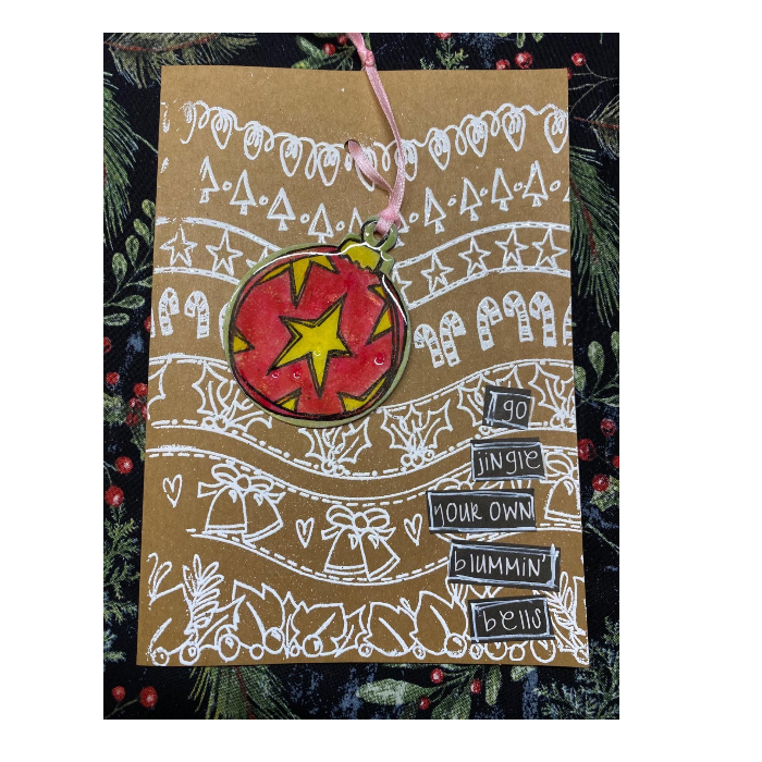 Dyan Reaveley Dylusions Long Christmas Borders Cling Stamps dyr10037 stars