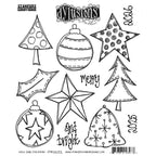Dyan Reaveley Dylusions Rock Your Christmas Cling Stamps dyr10032