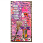 Dyan Reaveley Dylusions Spooky Season Cling Stamps dyr10051 halloween bat tag