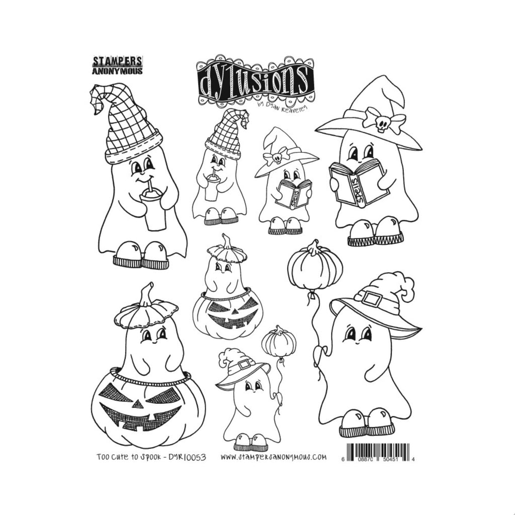 Dyan Reaveley Dylusions Too Cute To Spook Cling Stamps dyr10053