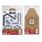 Dyan Reaveley Dylusions Village Cutout Number 2 Artboard and Cling Stamp Set dyr10059