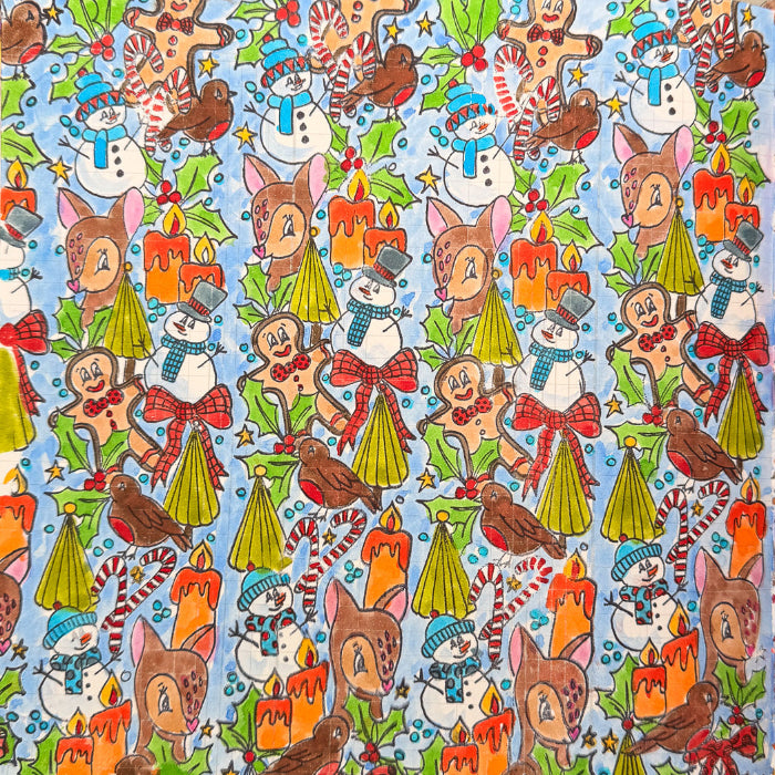 Dyan Reaveley Dylusions Winter Garland Cling Stamps dyr10062 repeat pattern deer snowman gingerbread picture