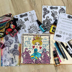 Ranger Dylusions Creative Dyary Glue Sticks Dyan Reaveley 3 Pack dye58601 Doodle Journal Page | color-code:ALT01