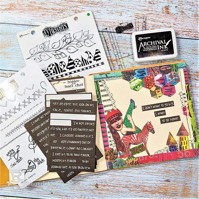 Ranger Dylusions 8.5 x 11 Collage Sheets SET 3 dya76360 Home Journal Project | color-code:ALT01
