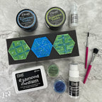 Ranger Dylusions London Blue Dyamond Rocks Embossing Powder dym83702 Gift Box Project | color-code:ALT01