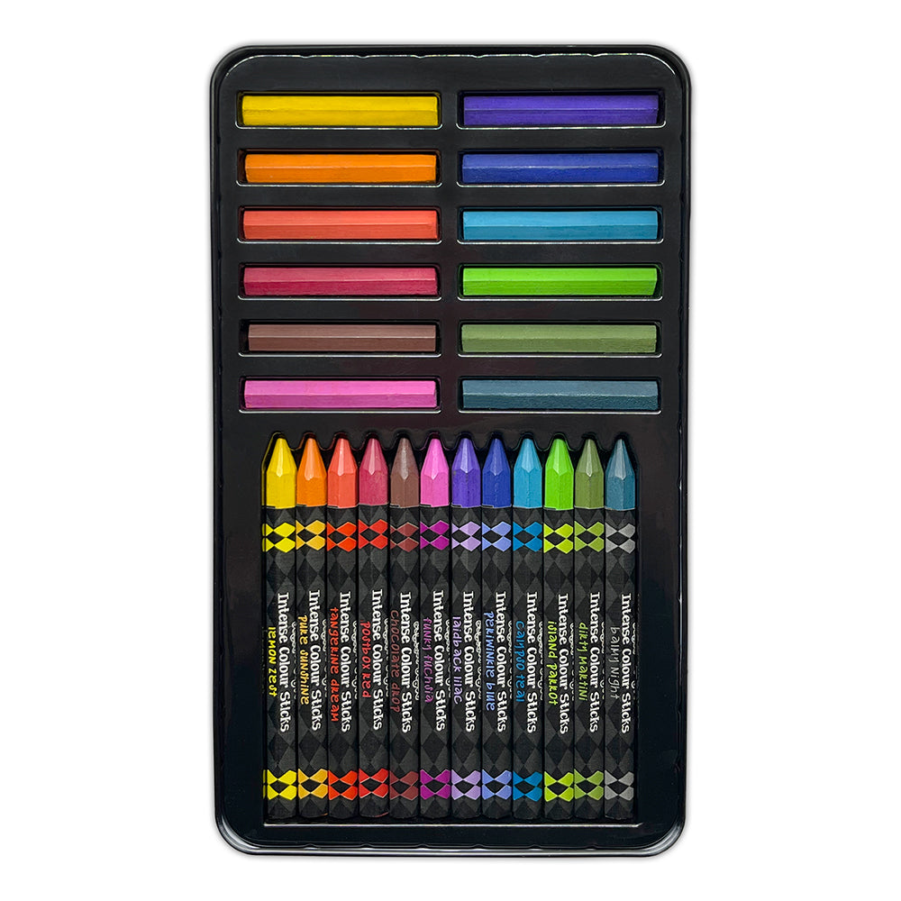 Dylusions Intense Colour Caykes And Sticks Set 1 Ranger dyi86215 Inside Of Packaging View