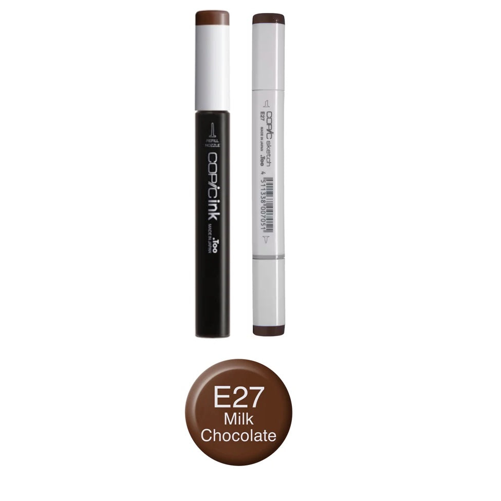 Copic Marker Milk Chocolate Marker and Refill Bundle E27