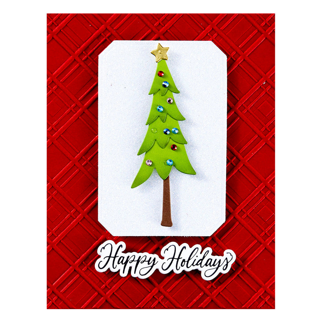 Spellbinders Sending Joy Sentiments Press Plate & Die Set bp-204 happy holidays