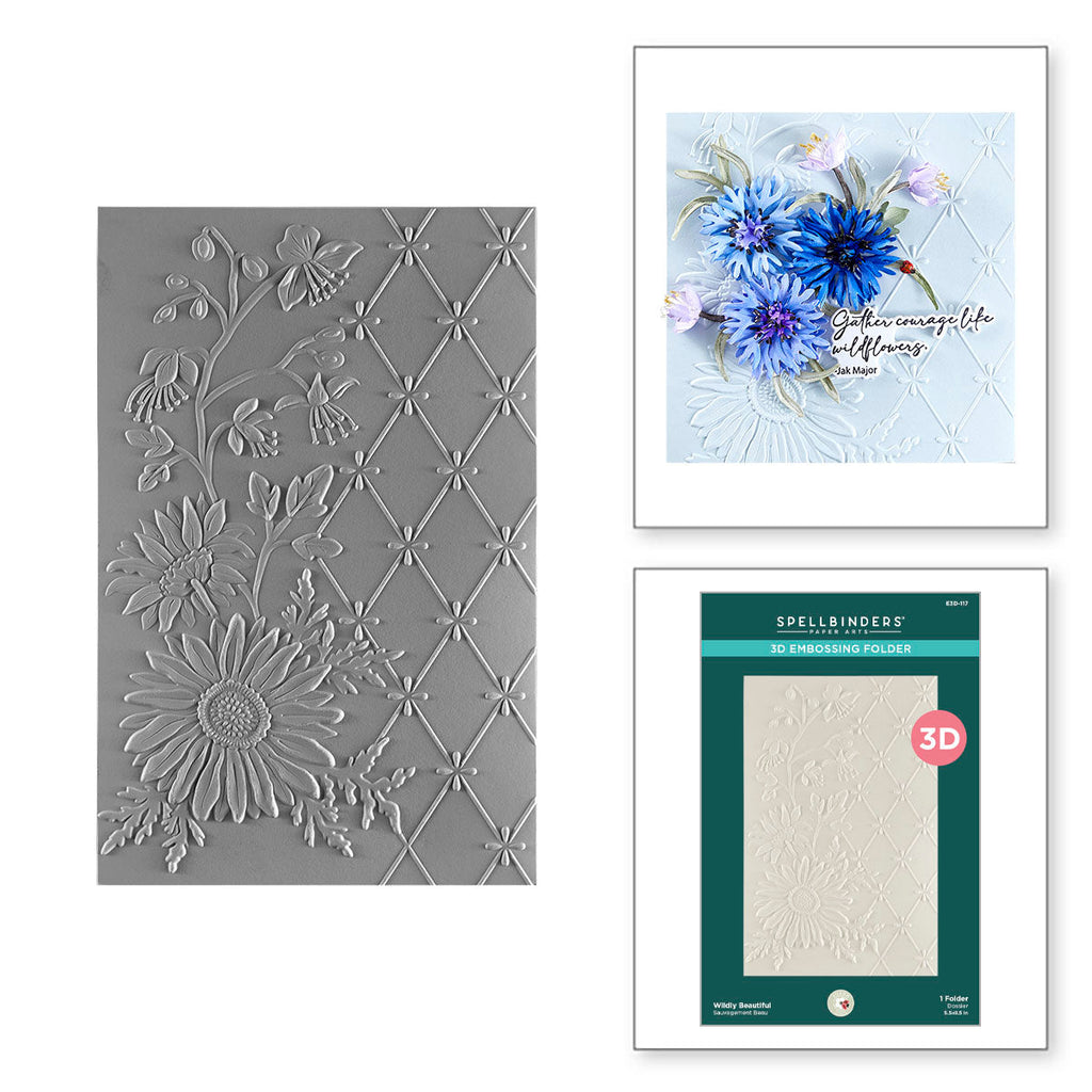 Spellbinders Wildly Beautiful 3D Embossing Folder e3d-117