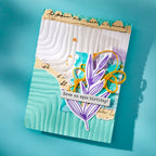 Spellbinders Lined Corners 3D Embossing Folder e3d-124 birthday