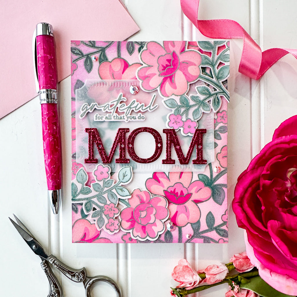Pinkfresh Studio Never Give Up Bundle grateful for mom card | color-code:ALT01