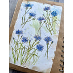 Paper Artsy Alison Bomber Cornflower Edition Cling Stamps eab34 watercolor