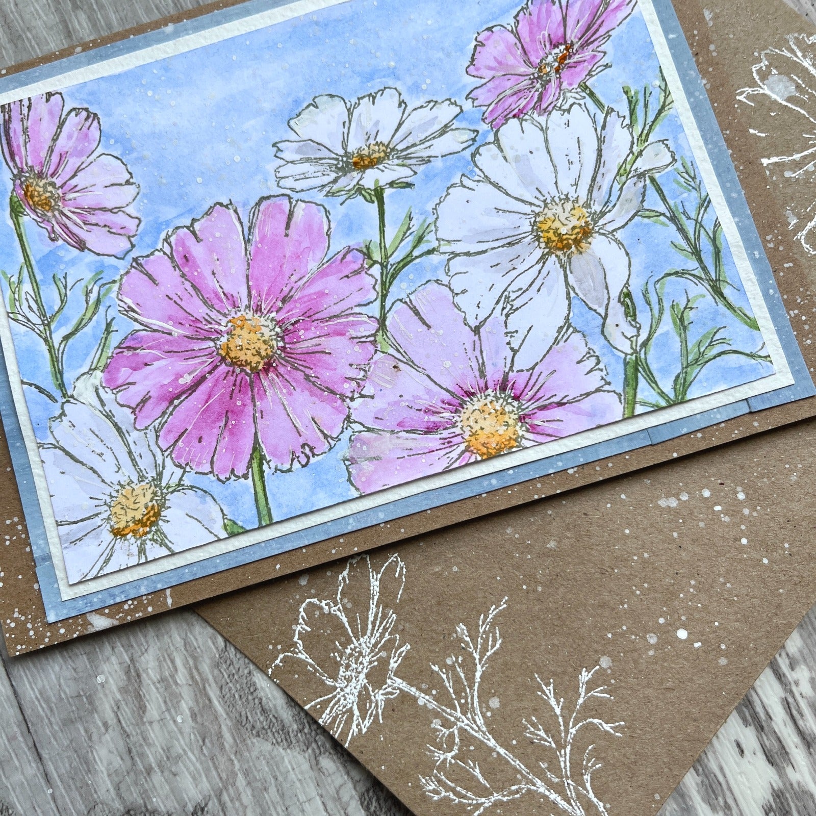 EAB51-AB4bPaper Artsy Alison Bomber Cosmos Edition Cling Stamps eab51 flowers