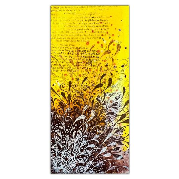 Lavinia Stamps Botanical Blossoms Clear Stamps lav868 yellow background