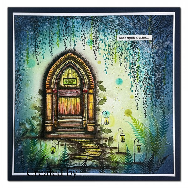 Lavinia Stamps Inner Wooden Door Clear Stamp lav880 enchanted garden