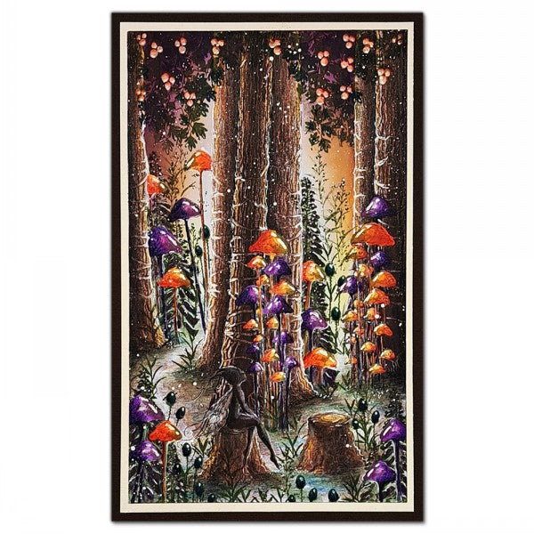 Lavinia Stamps Moss Cap Cluster Clear Stamp lav883 forest