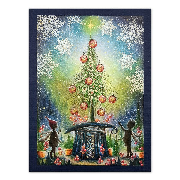 Lavinia Stamps Snowflakes Large Clear Stamps lav842 pretty tree