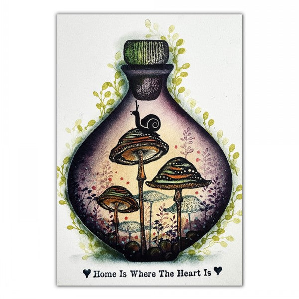 Lavinia Stamps Words from the Heart Clear Stamps lav860 mushrooms