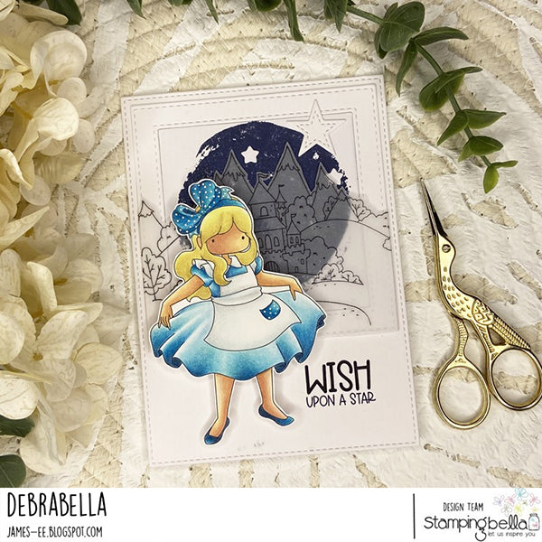 Stamping Bella Tiny Townie Wonderland Alice Cling Stamp eb1284 wish upon a star