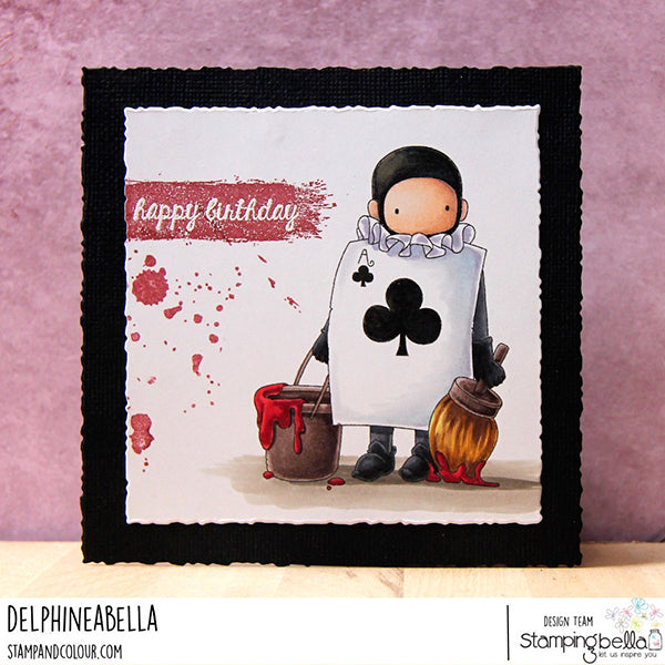 Stamping Bella Tiny Townie Wonderland Playing Card Painting Cling Stamp eb1288 happy birthday