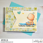 Stamping Bella Baby Boy and Girl Cling Stamps eb1359 welcome