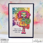 Stamping Bella Oddball Girl Power Cling Stamp eb1363 wonder woman