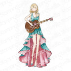 Stamping Bella Uptown Girl Plays Guitar Cling Stamp eb1397