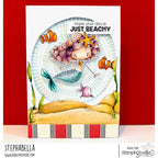 Stamping Bella Whimsabella Mermaid Starfish Sparkle Cling Stamp eb1400