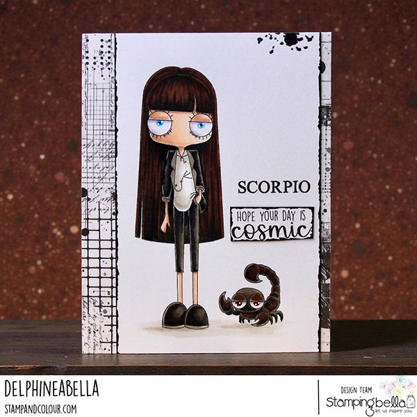 Stamping Bella Oddball Zodiac Scorpio Cling Stamps eb1450