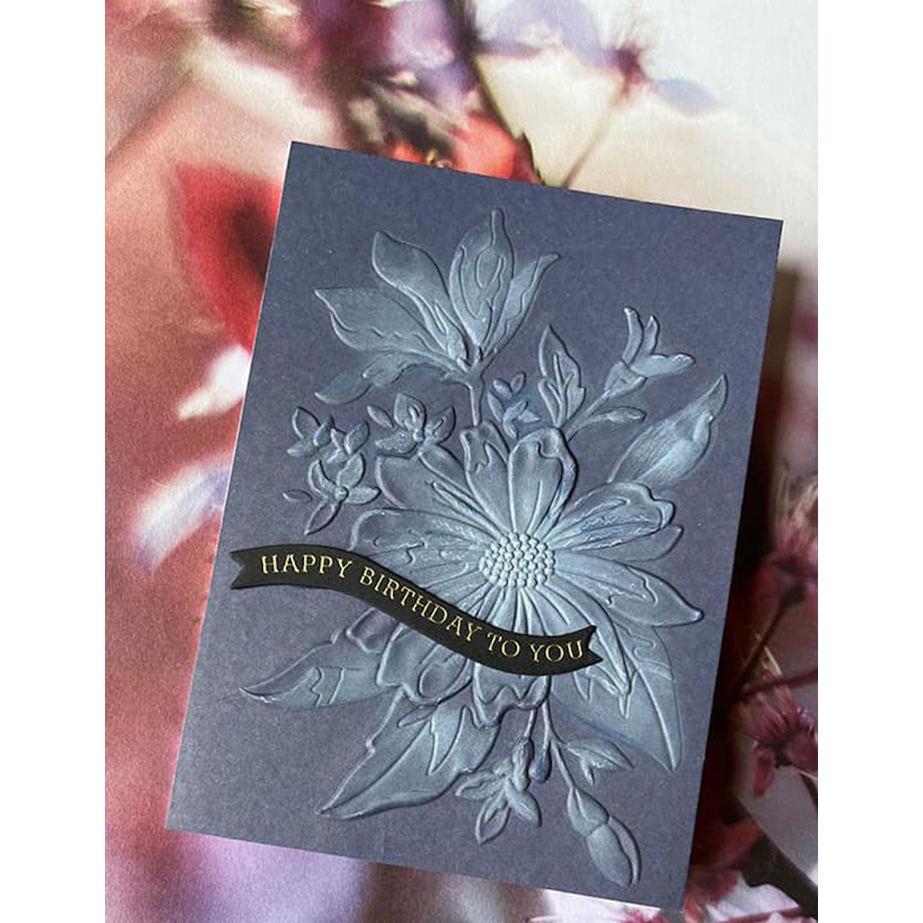 Memory Box Gracious Floral 3D Embossing Folder and Die ef1026 birthday card