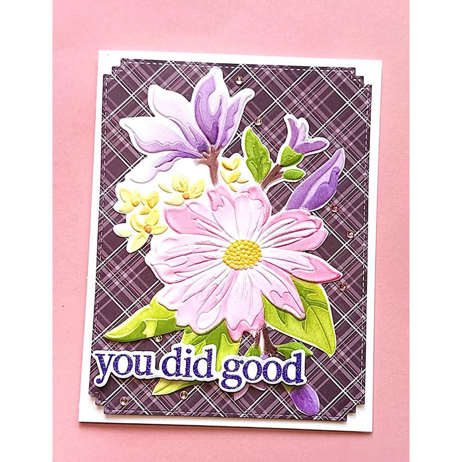 Flower Background Metal Cutting Dies For Cards – Hollow-Out Embossing Stencils For DIY Scrapbooking & Wedding Crafts