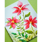 Memory Box Perfect Poinsettias 3D Embossing Folder and Dies ef1037 watercolor