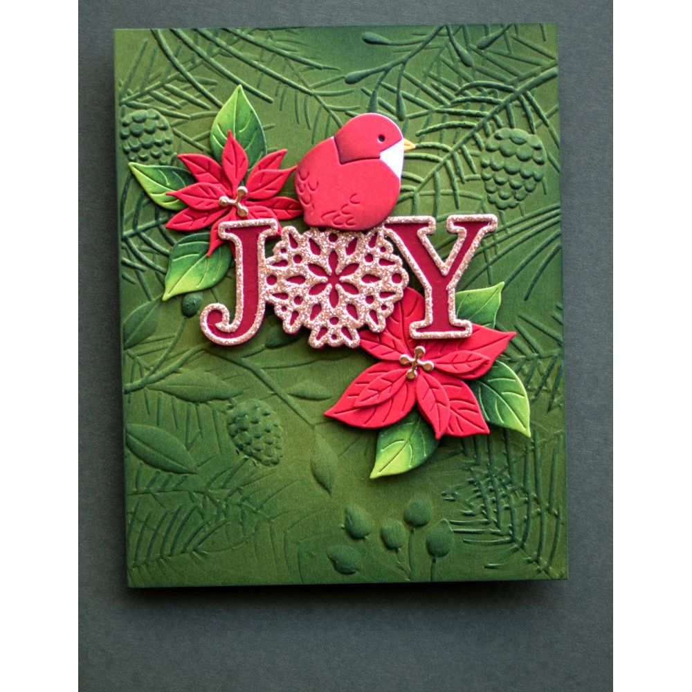 Memory Box Pinecones and Berries 3D Embossing Folder ef1043 joy