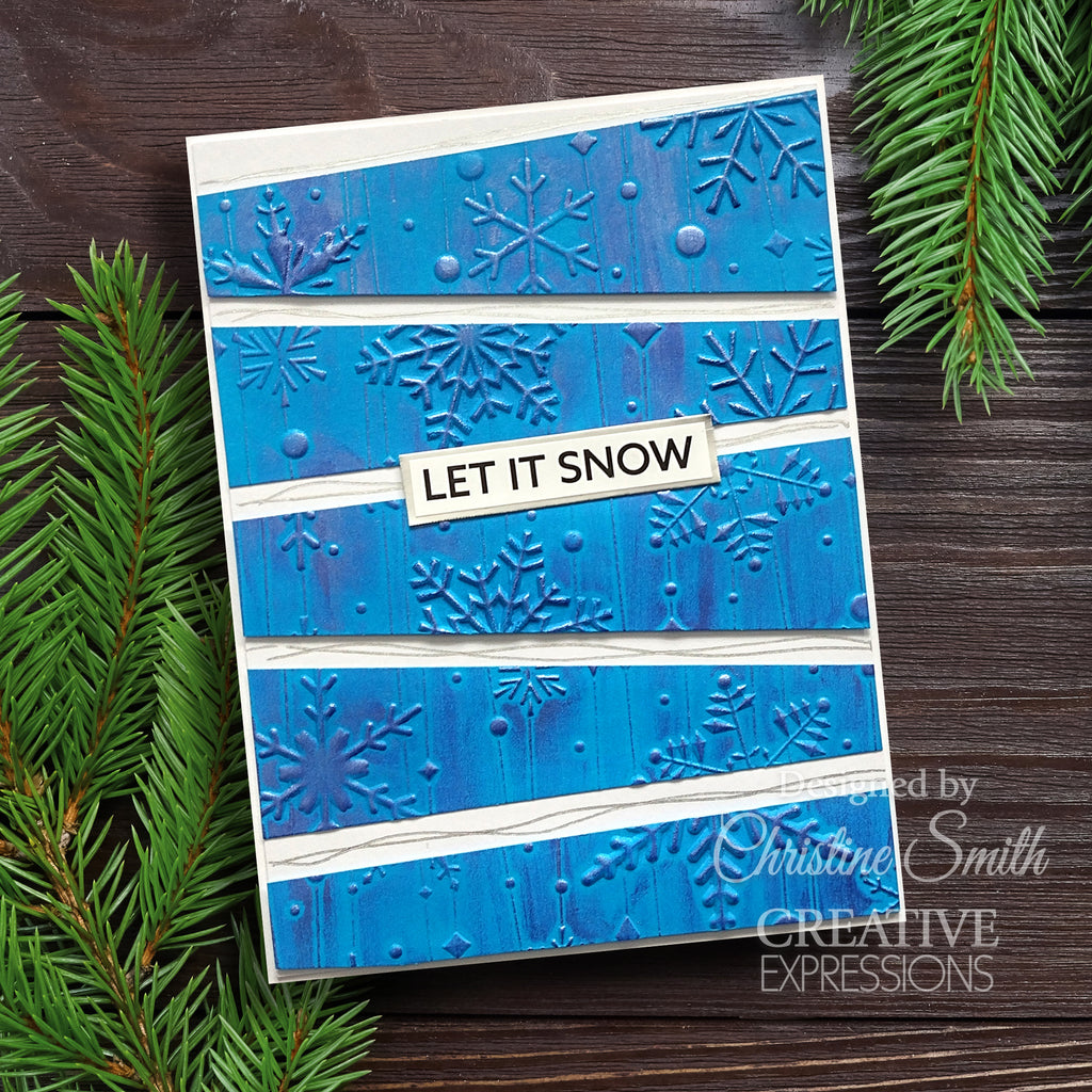 Creative Expressions Shimmering Snowflakes 3D Embossing Folder ef3d-068 let it snow