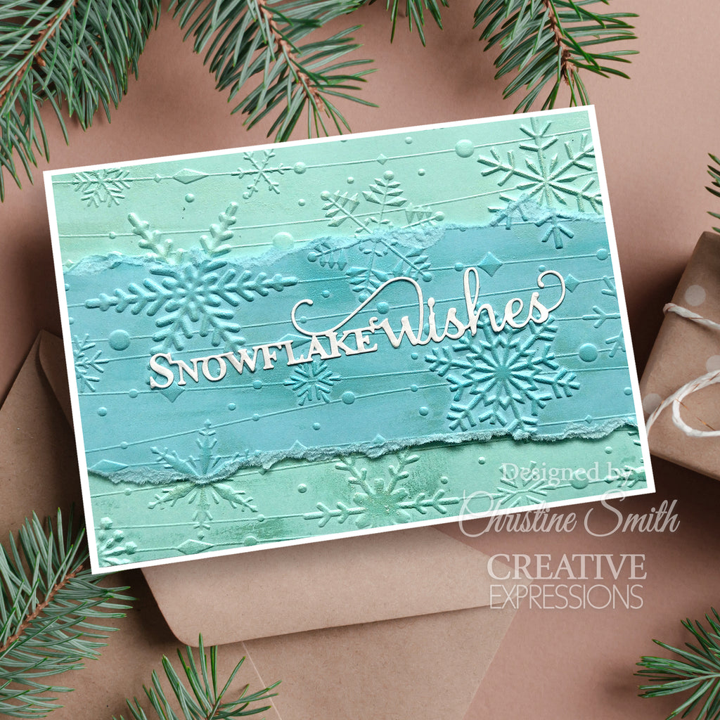 Creative Expressions Shimmering Snowflakes 3D Embossing Folder ef3d-068 winter