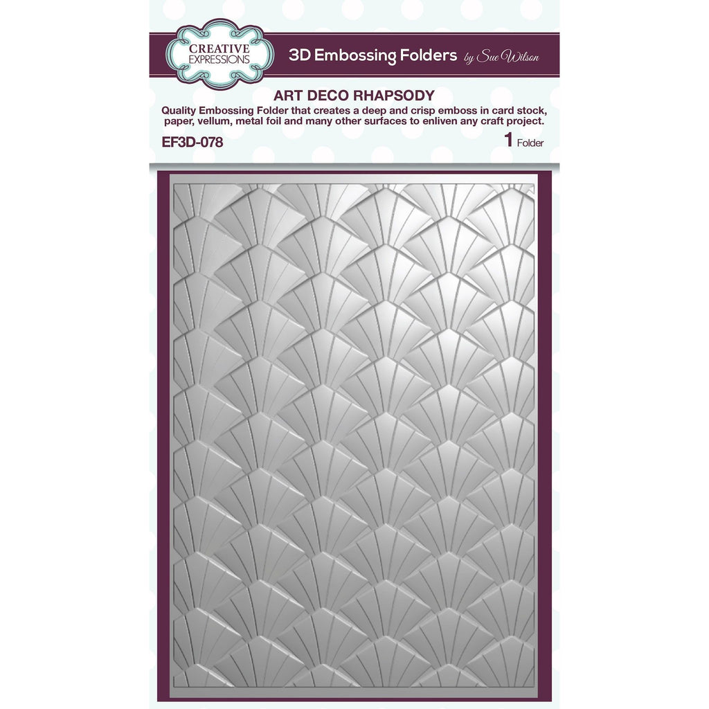 Creative Expressions Art Deco Rhapsody 3D Embossing Folder ef3d-078