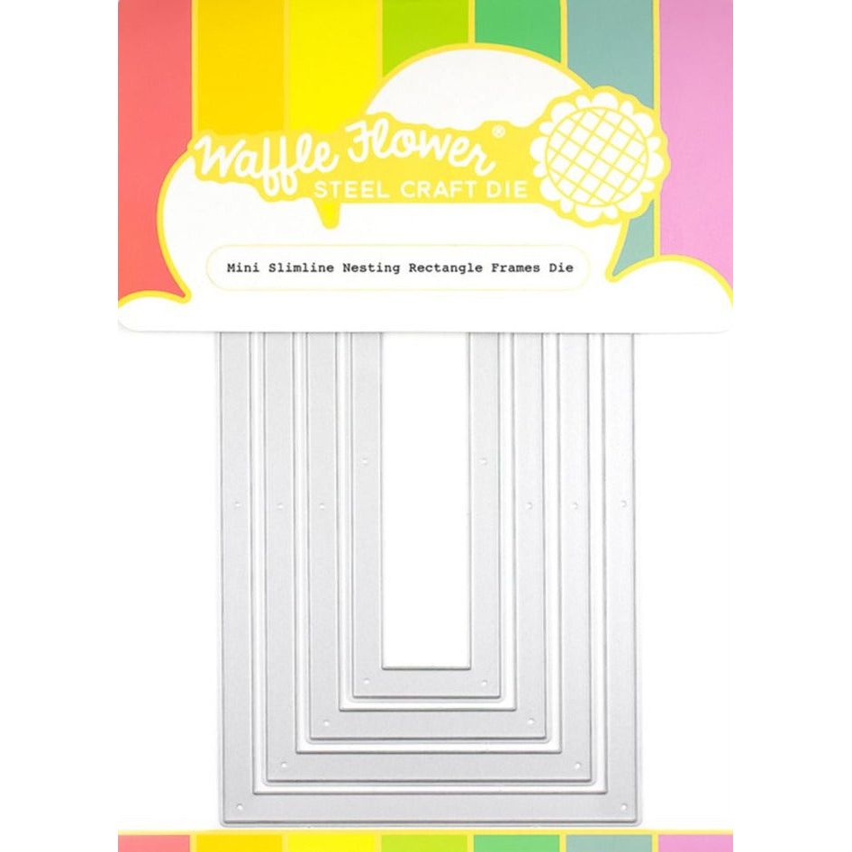 Waffle Flower Mini Slimline Nesting Rectangle Frames Dies 421632